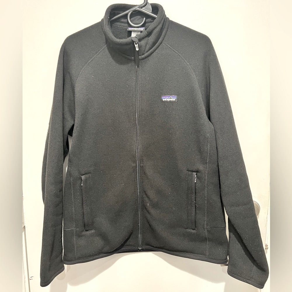 Patagonia Men’s Better Sweater Fleece Lined Full Zip Black Jacket Size Medium